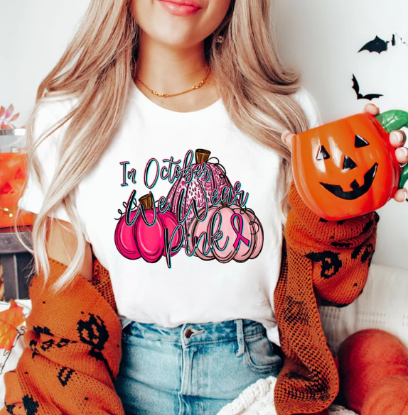 In October We Wear Pink Pumpkin