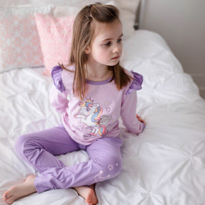 Purple Unicorn Queen Glow in the Dark Pajama Set