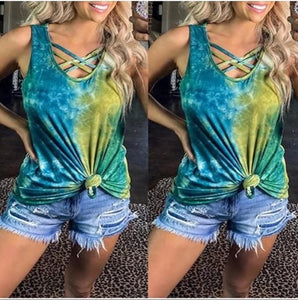 Summer Tie Dye Tank Top