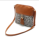Cross Body leopard Faux Leather Bag