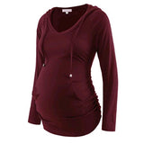 Side Ruched Maternity Hoodie