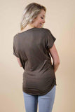 Side Ruched Maternity Blouse